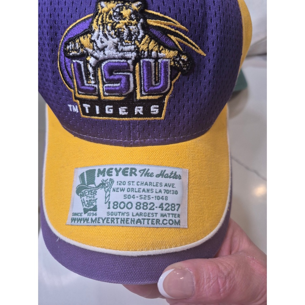LSU Tigers Meyer The Hatter Hat‎ Cap Purple Yellow Adjustable Heisman - Picture 3 of 6
